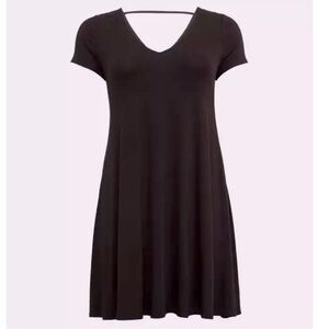TORRID Mini Super Soft Trapeze Dress Deep Black 2X EUC
